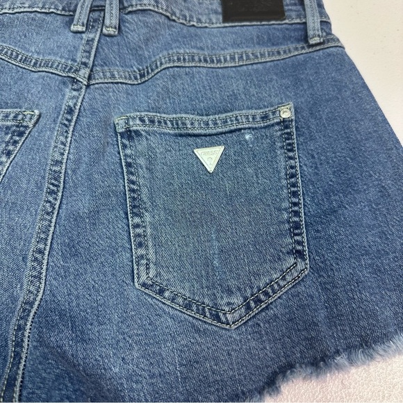 GUESS Women's Blue Denim Shorts - Picture 5 of 8